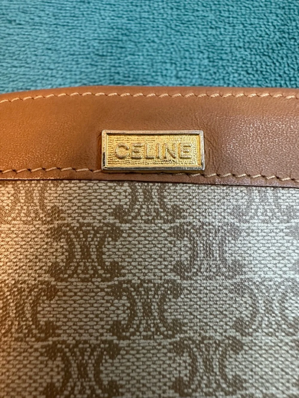 Vintage Celine Glasses Case Macadam Monogram Brown Slim Sunglasses Holder - Picture 2 of 10